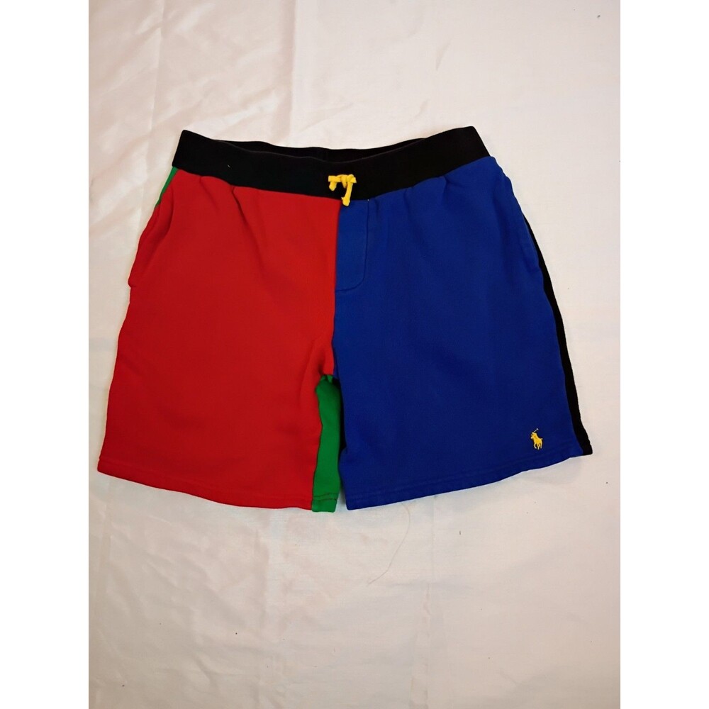 Boys Size 14/16 Polo Ralph Lauren Color-Block Fleece Vibrant drawstring Shorts